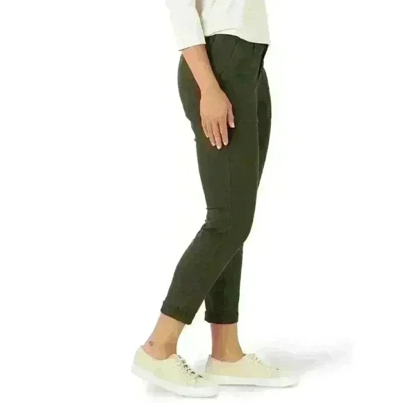 Lee Womens Heritage Tapered Utility Pant Mid Rise Reg Fit Size 8M, 20M Green - Picture 5 of 10